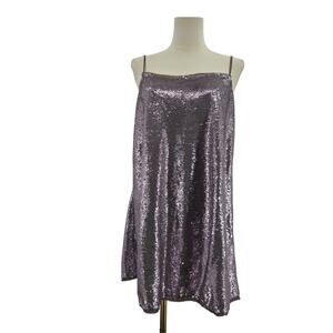 Intimately Free People Women Y2K Indie Sleaze Festival Rave Sequin Slip Dress M